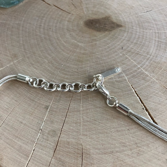 Nine West Triple Strand, Tri-Tone Necklace - Picture 6 of 7